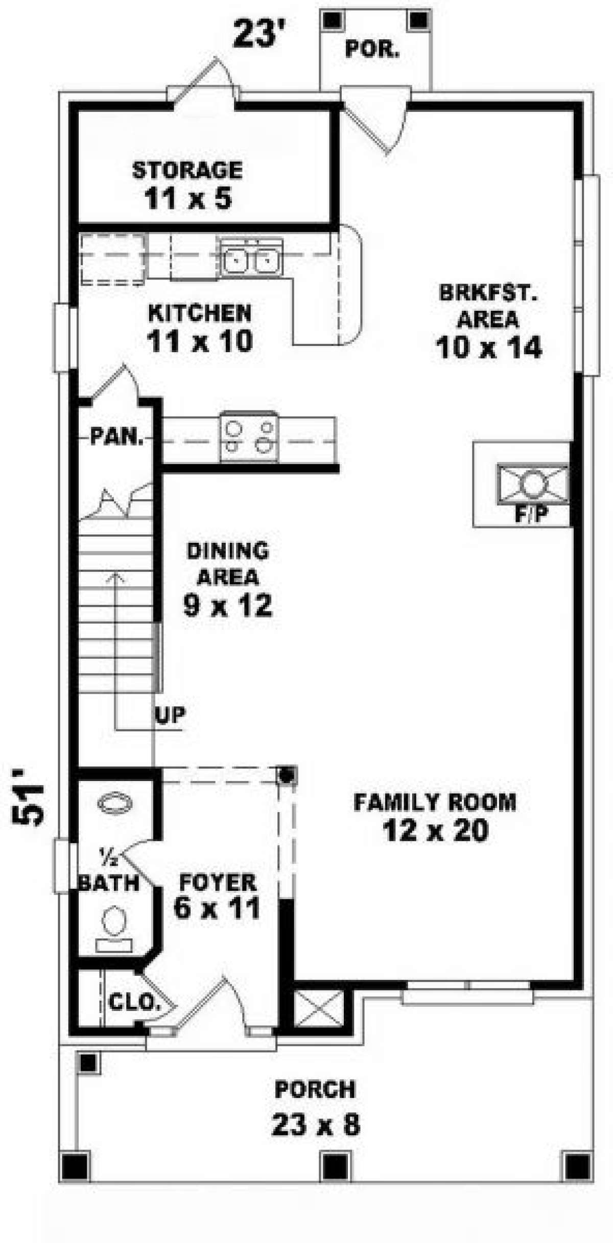 First Floor for House Plan #053-00024
