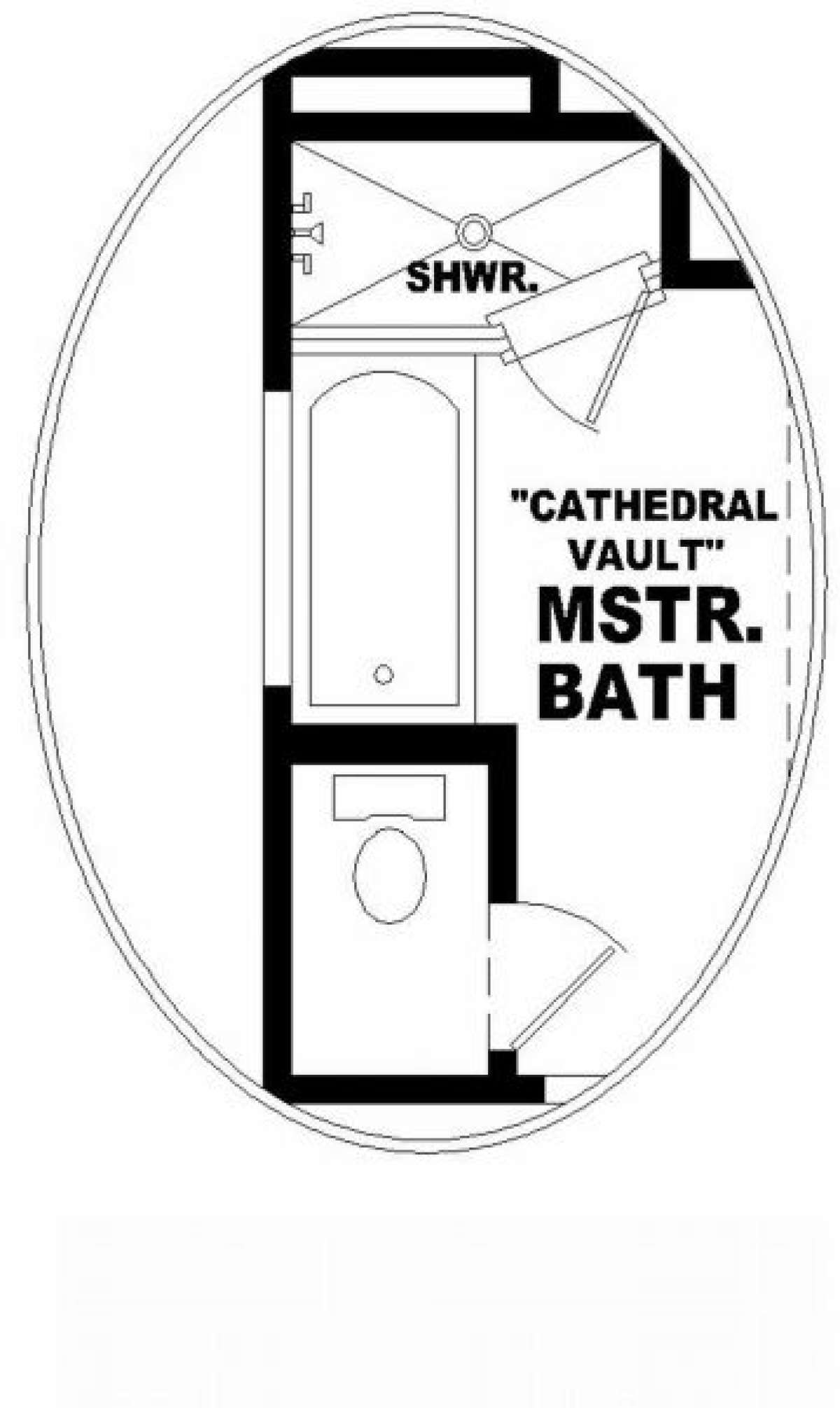 Optional Master Bath for House Plan #053-00024