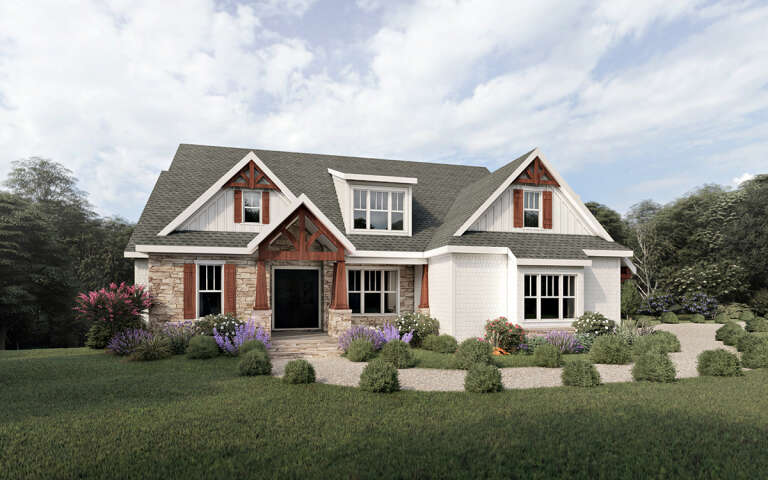 House Plan House Plan #20641 Angled Front Elevation