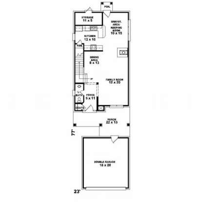 First Floor for House Plan #053-00025