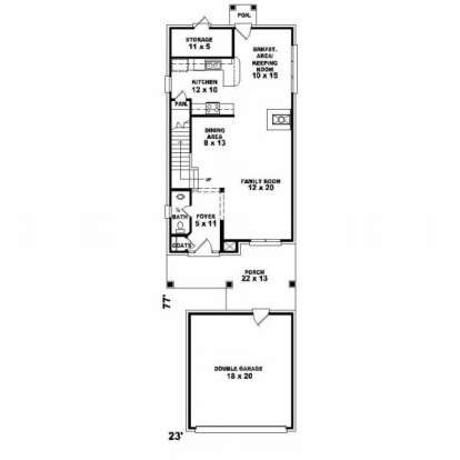 First Floor for House Plan #053-00025