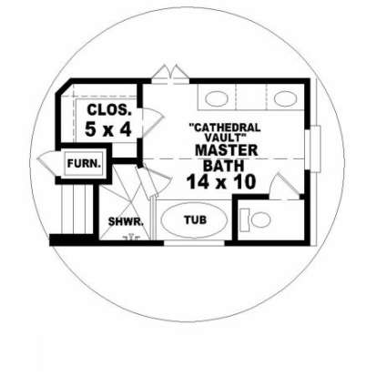 Optional Master Bath for House Plan #053-00025