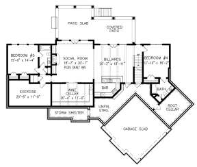 Basement for House Plan #699-00128