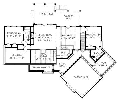 Basement for House Plan #699-00128