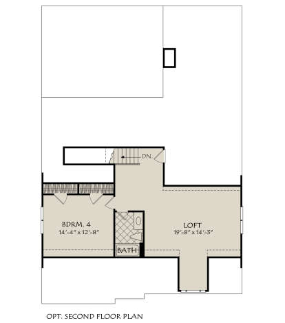 Optional Second Floor for House Plan #8594-00017