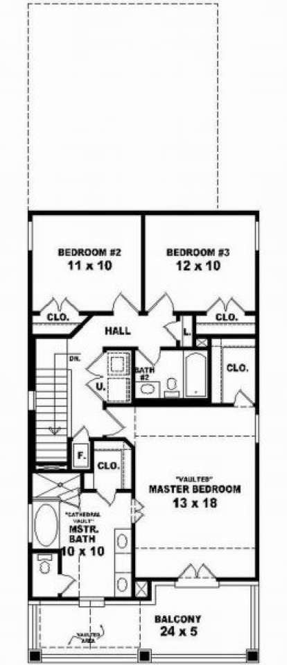 Second Floor for House Plan #053-00026