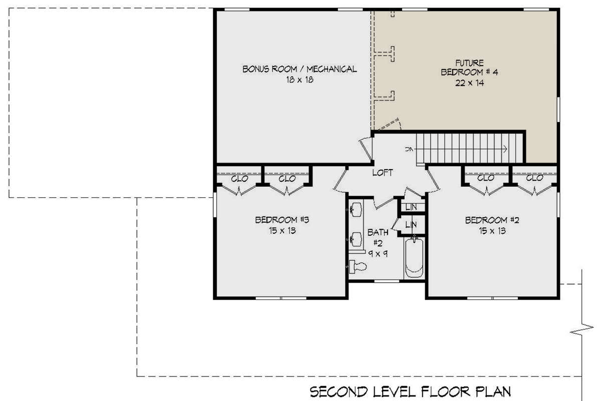 Second Floor for House Plan #940-00142