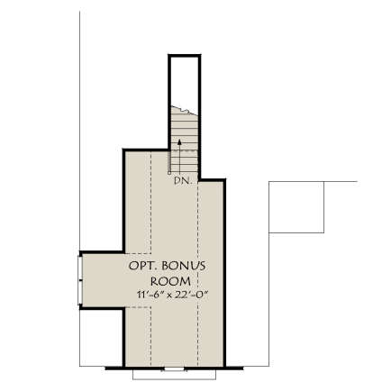Optional Bonus Room for House Plan #8594-00027