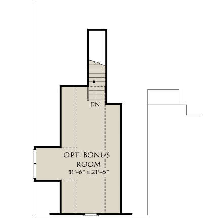 Optional Bonus Room for House Plan #8594-00028
