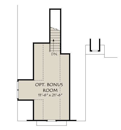 Optional Bonus Room for House Plan #8594-00029