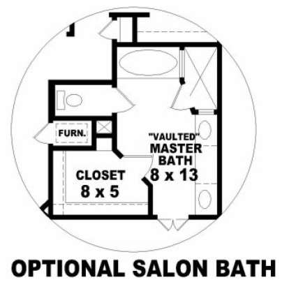 Optional Master Bath for House Plan #053-00028