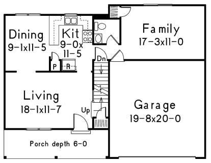 Main Floor for House Plan #5633-00330