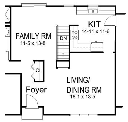 Optional Basement Stairs for House Plan #5633-00333