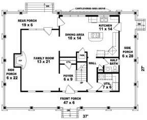 First Floor for House Plan #053-00029