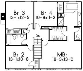 Second Floor for House Plan #5633-00334