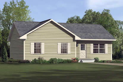 Ranch House Plan #5633-00343 Elevation Photo