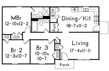 Main Floor for House Plan #5633-00343