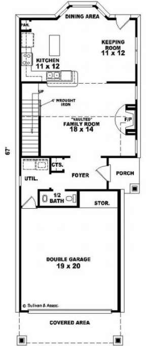 First Floor for House Plan #053-00030
