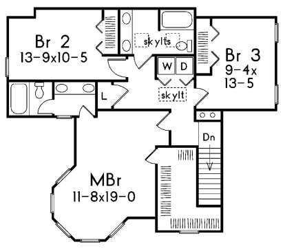 Second Floor for House Plan #5633-00351