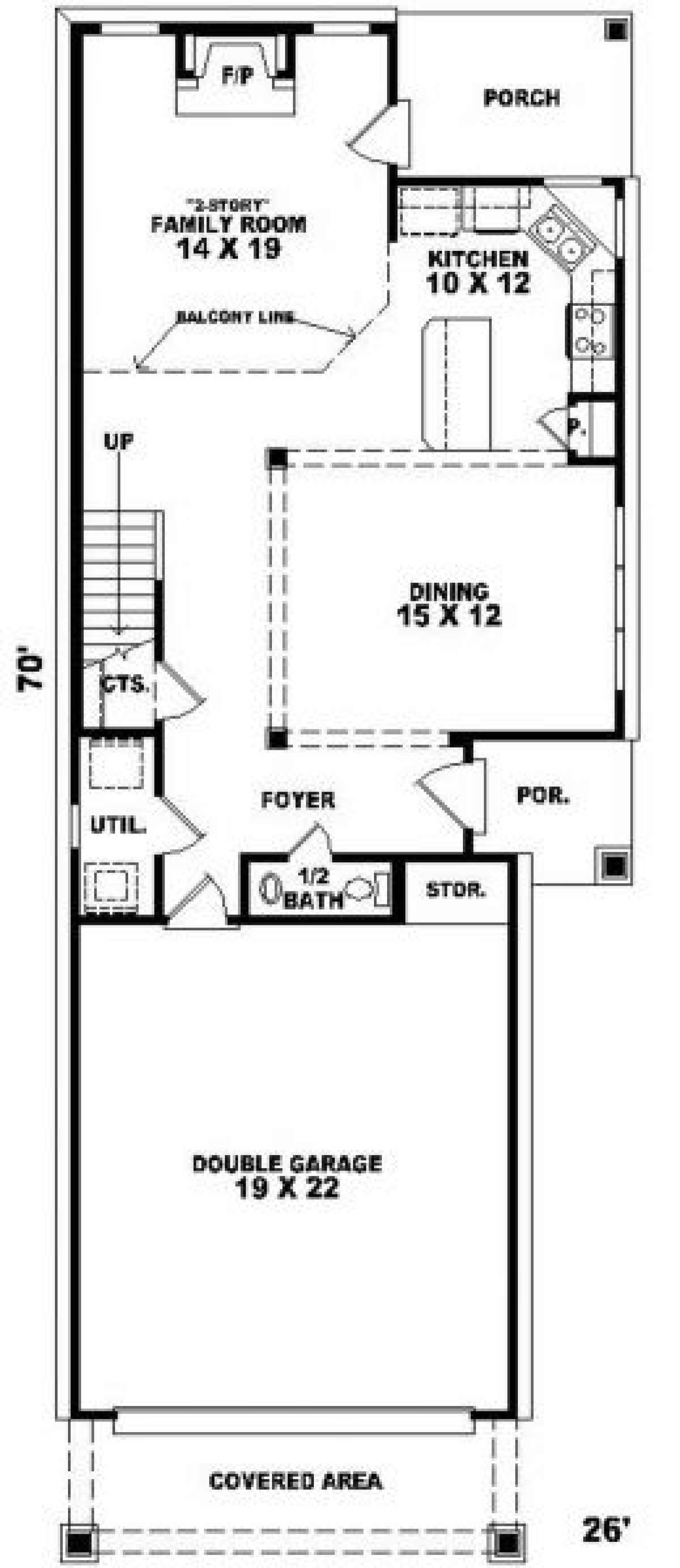 First Floor for House Plan #053-00031
