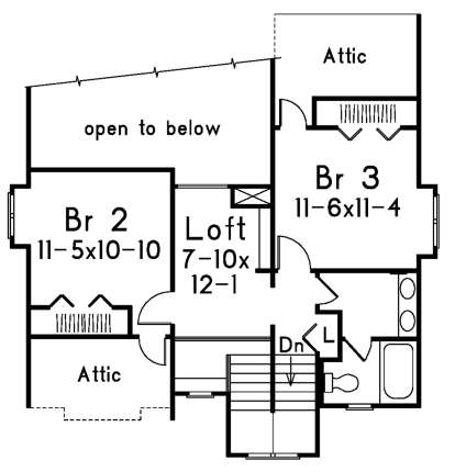 Second Floor for House Plan #5633-00354