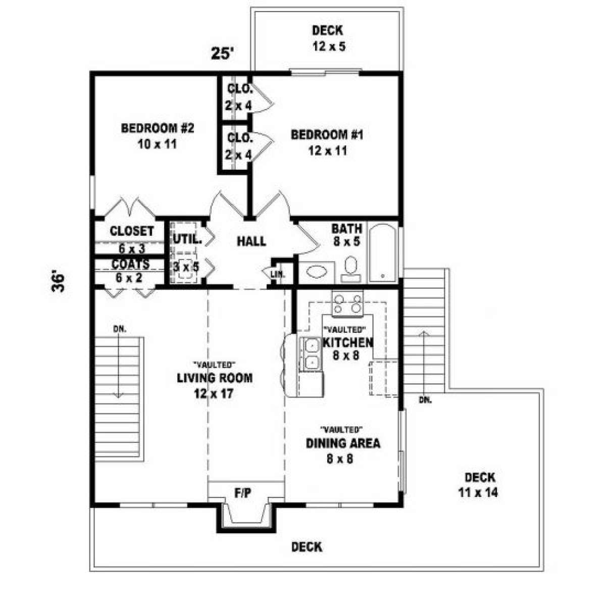 Second Floor for House Plan #053-00032