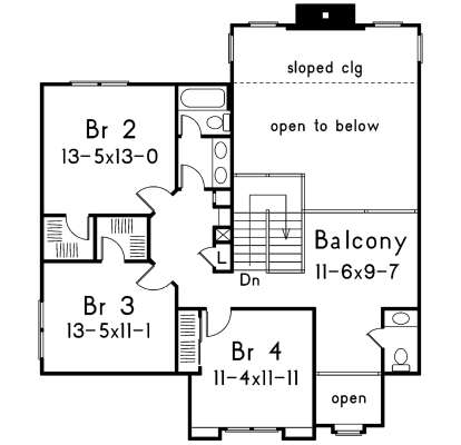 Second Floor for House Plan #5633-00368