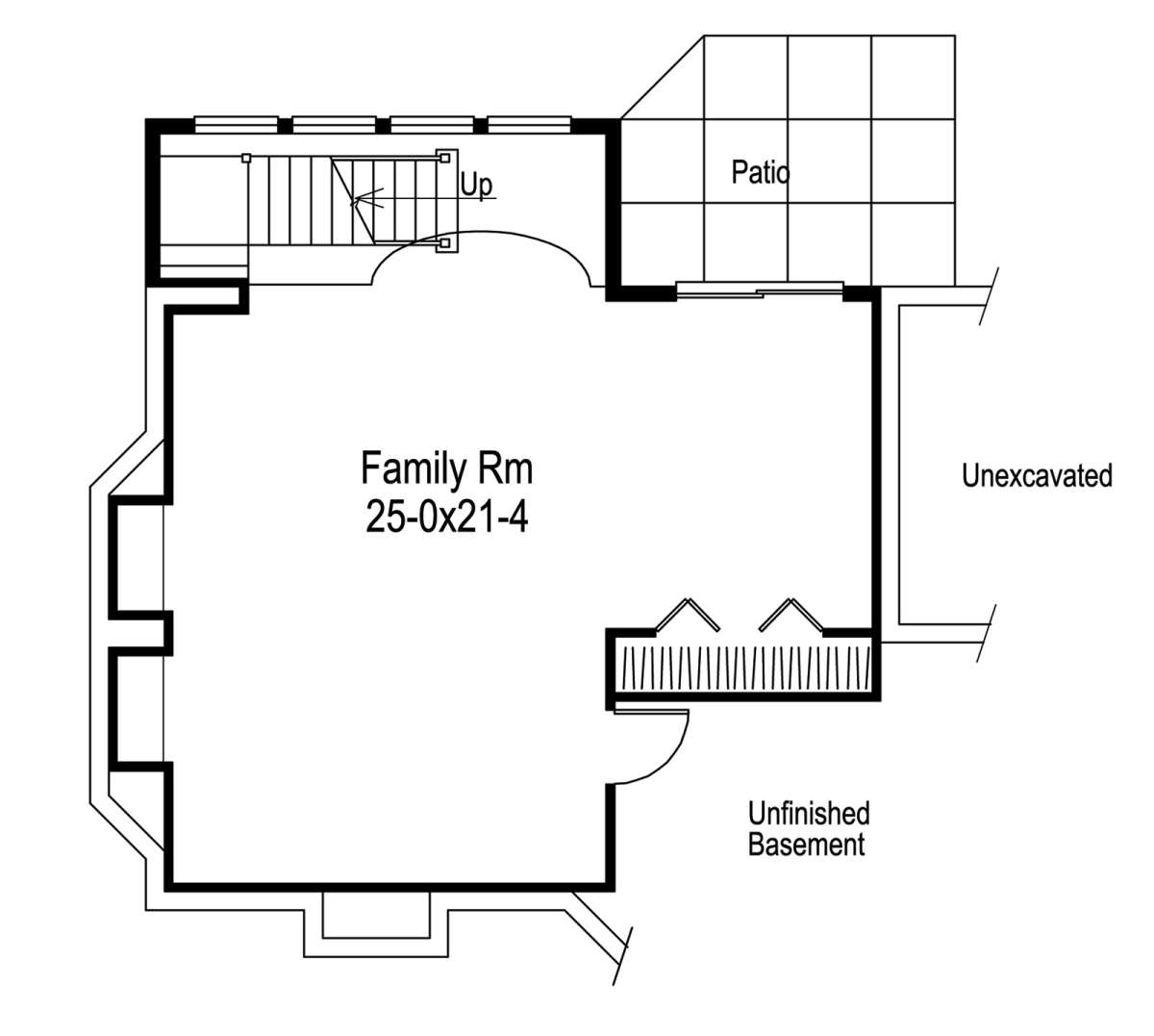 Basement for House Plan #5633-00370