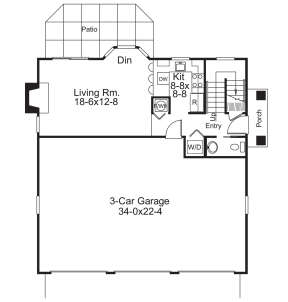 Main Floor for House Plan #5633-00371
