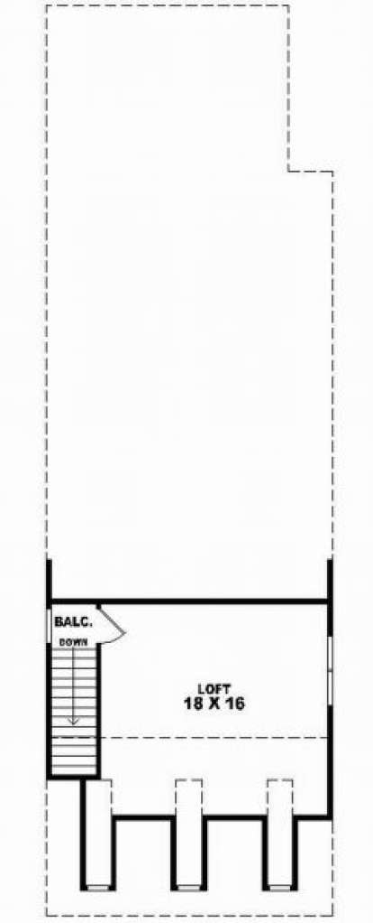 Loft Floor for House Plan #053-00033