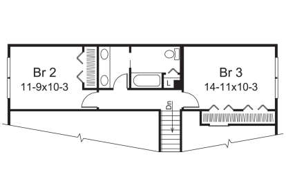 Second Floor for House Plan #5633-00380