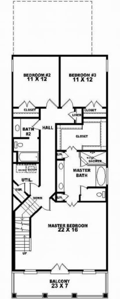 Second Floor for House Plan #053-00034