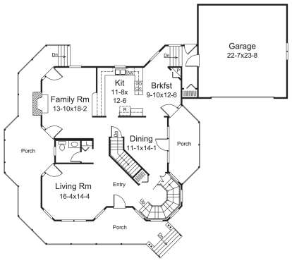 Main Floor for House Plan #5633-00385