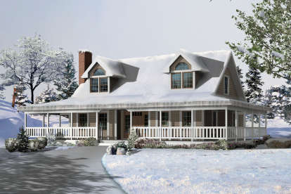 3 Bed, 3 Bath, 2112 Square Foot House Plan - #5633-00386