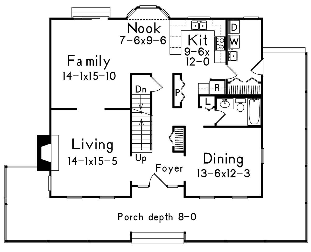 Main Floor for House Plan #5633-00386