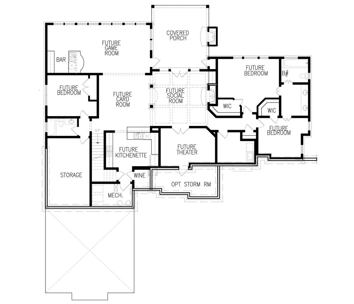 Unfinished Basement for House Plan #699-00129