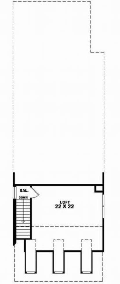 Loft Floor for House Plan #053-00035