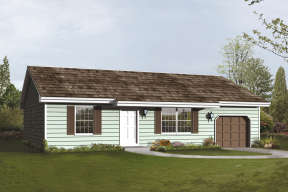 Ranch House Plan #5633-00393 Elevation Photo