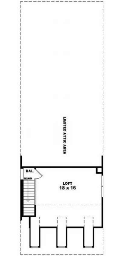 Loft Floor for House Plan #053-00036