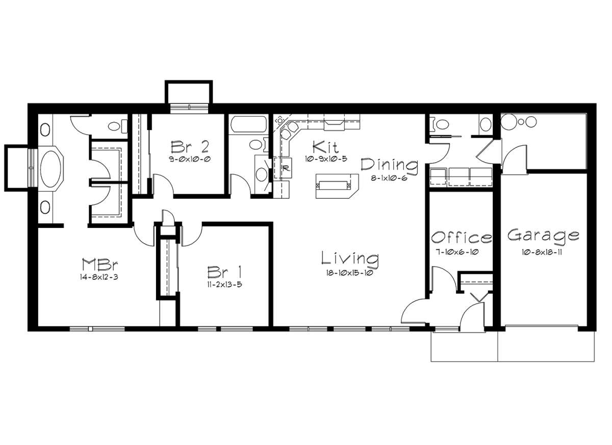 Main Floor for House Plan #5633-00418