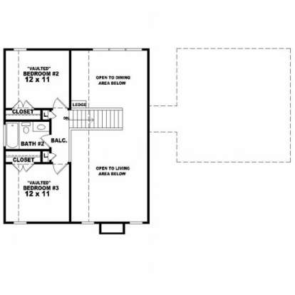 Second Floor for House Plan #053-00038