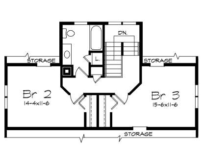 Second Floor for House Plan #5633-00423