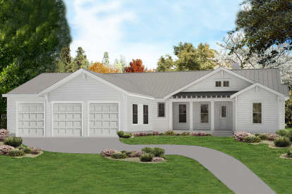 Ranch House Plan #699-00130 Elevation Photo