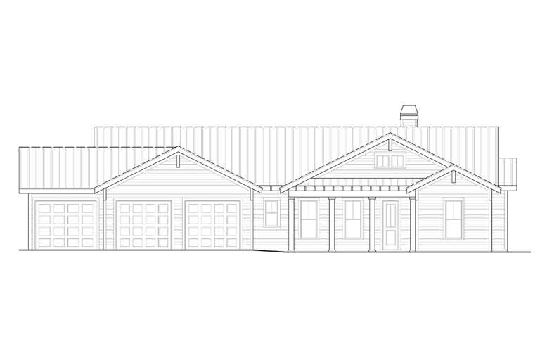 Ranch House Plan #699-00130 Elevation Photo