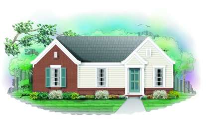 3 Bed, 1 Bath, 912 Square Foot House Plan - #053-00039