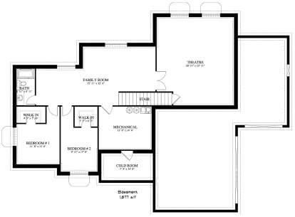 Basement for House Plan #2802-00030
