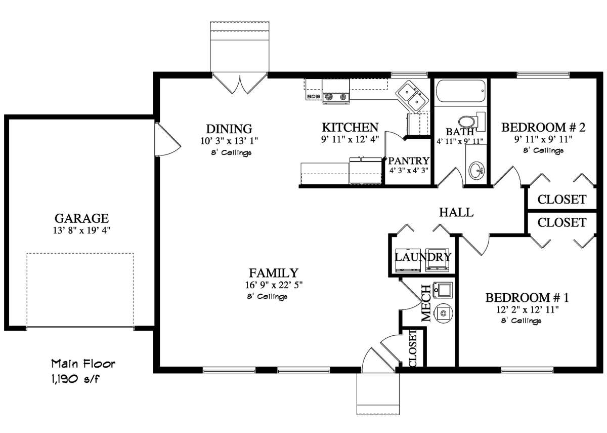 Main Floor for House Plan #2802-00031