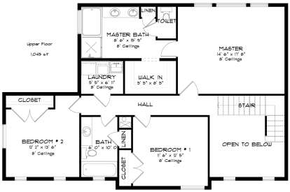 Second Floor for House Plan #2802-00032