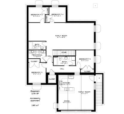 Basement for House Plan #2802-00035