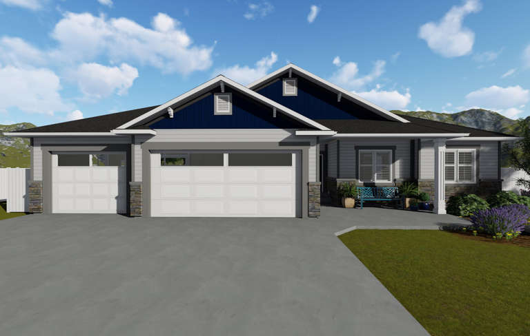 Craftsman House Plan #2802-00036 Elevation Photo